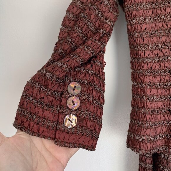 VTG Sophie Sitbon Paris Tailored Tweed Blazer Dress Set Sz 8 Old Money 50s 60s - Picture 8 of 13